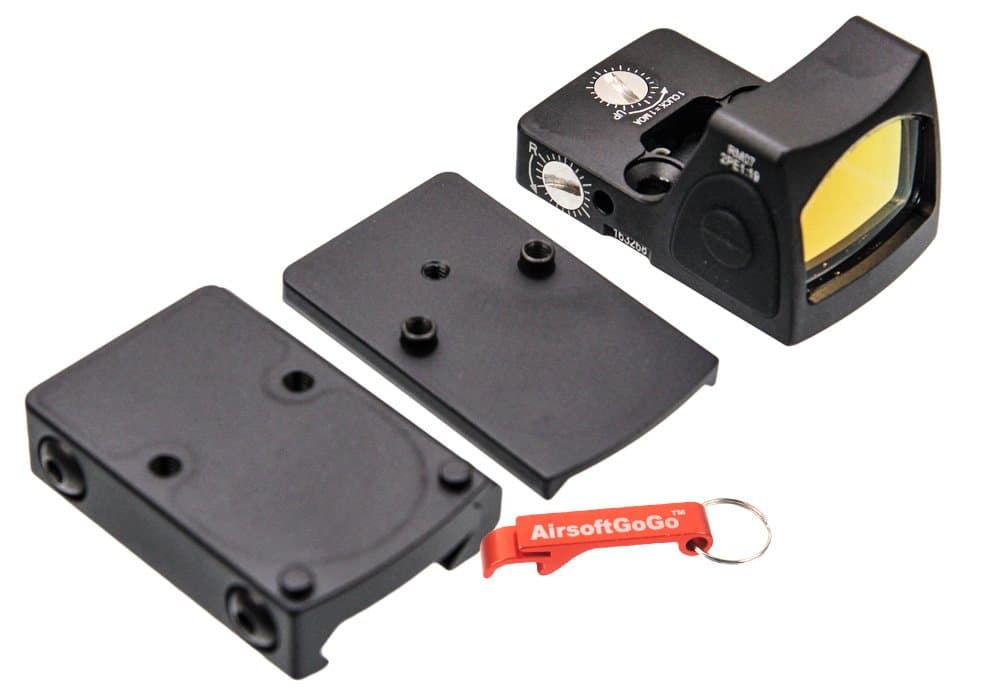 AGG Adjustable RMR Red Dot Sight with 1913 / Marui & WE G17 GBB Mount (BK) - Keychain Included