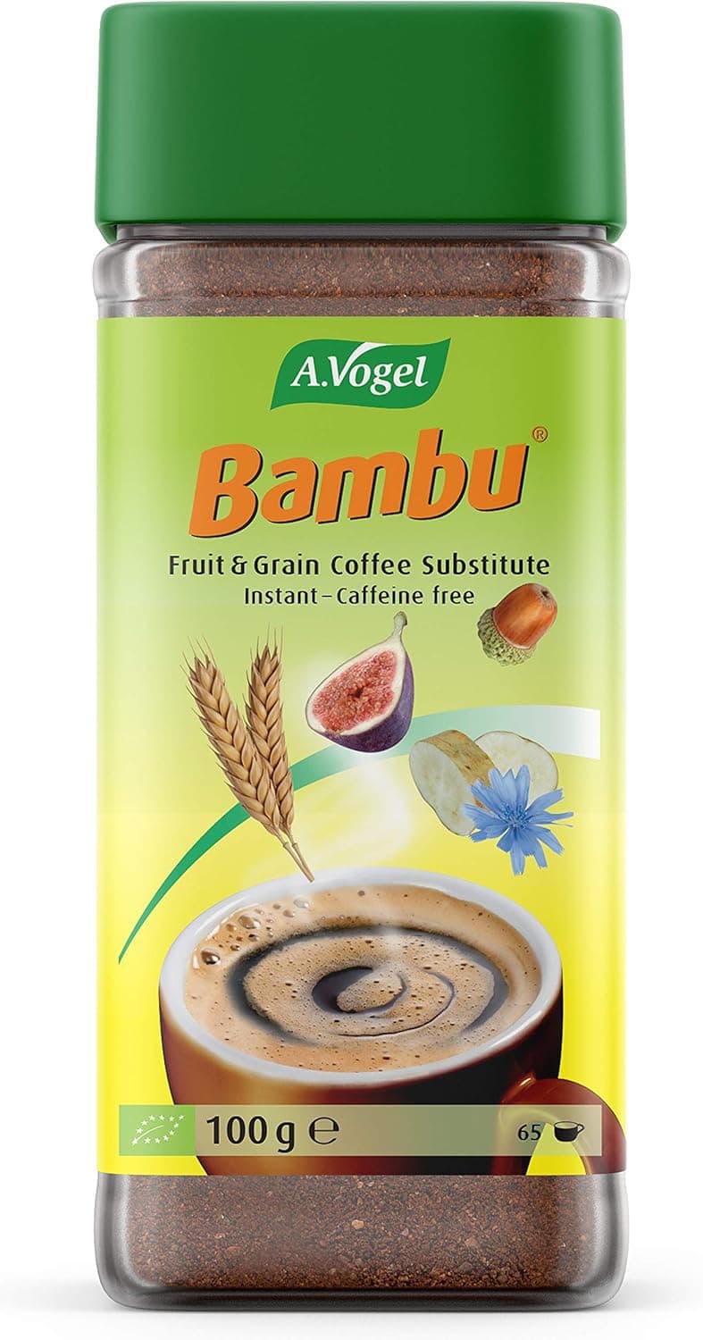 Bambu® Fruit & Grain Coffee Substitute | Caffeine-free | Organically Grown Natural Ingredients | 65 Servings | 100g