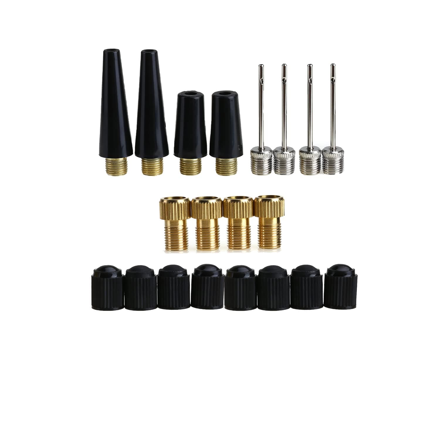 SUNIYUILD 20 Pieces Ball Pump Needle Set Needle Inflator Kit Needle Nozzle Adapter Inflator Kits for Air Frame Pump Needles Adaptor Bikes Tire Sports Ball Air Bump Inflating Needle Adapter