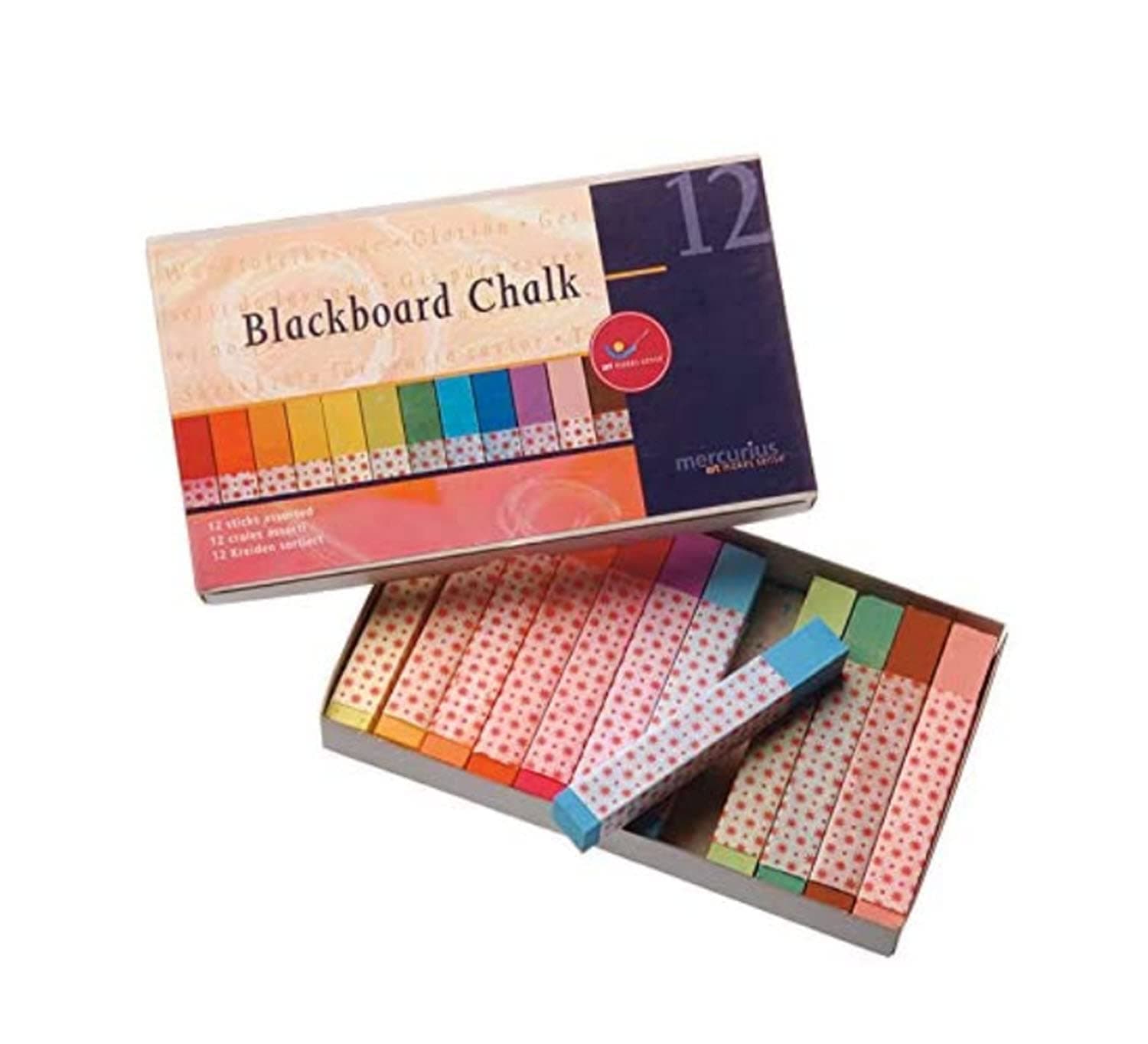 Mercurius Blackboard Pastel Chalk - 12 colours assorted