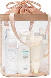Travel Toiletry Bag, Transparent Makeup Bag for Women, TSA Approved Toiletry Bag, Waterproof Transparent Bag, Cosmetic Bag, Transparent Makeup Organiser, Carry On Luggage