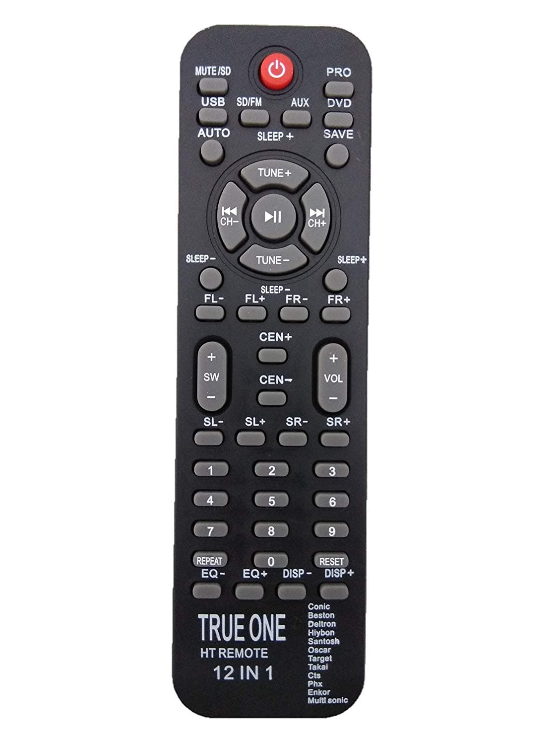 12 In 1 True One Home Theater System Remote Control Compatible For Enkor Home Theater,Black