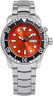 RATIO FreeDiver Helium-Safe Dive Watch Sapphire Crystal Automatic Diver Watch 1000M Water Resistant Diving Watch for Men