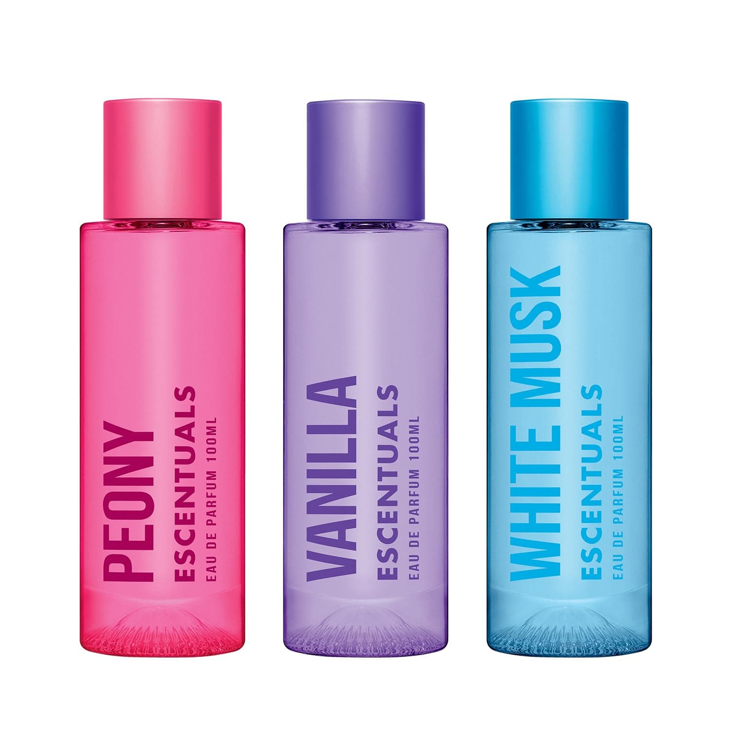 Eau de Parfum Mixed Fragrance Perfume Bundle, Vanilla, White Musk & Peony Perfume for Women (3 x 100ml)