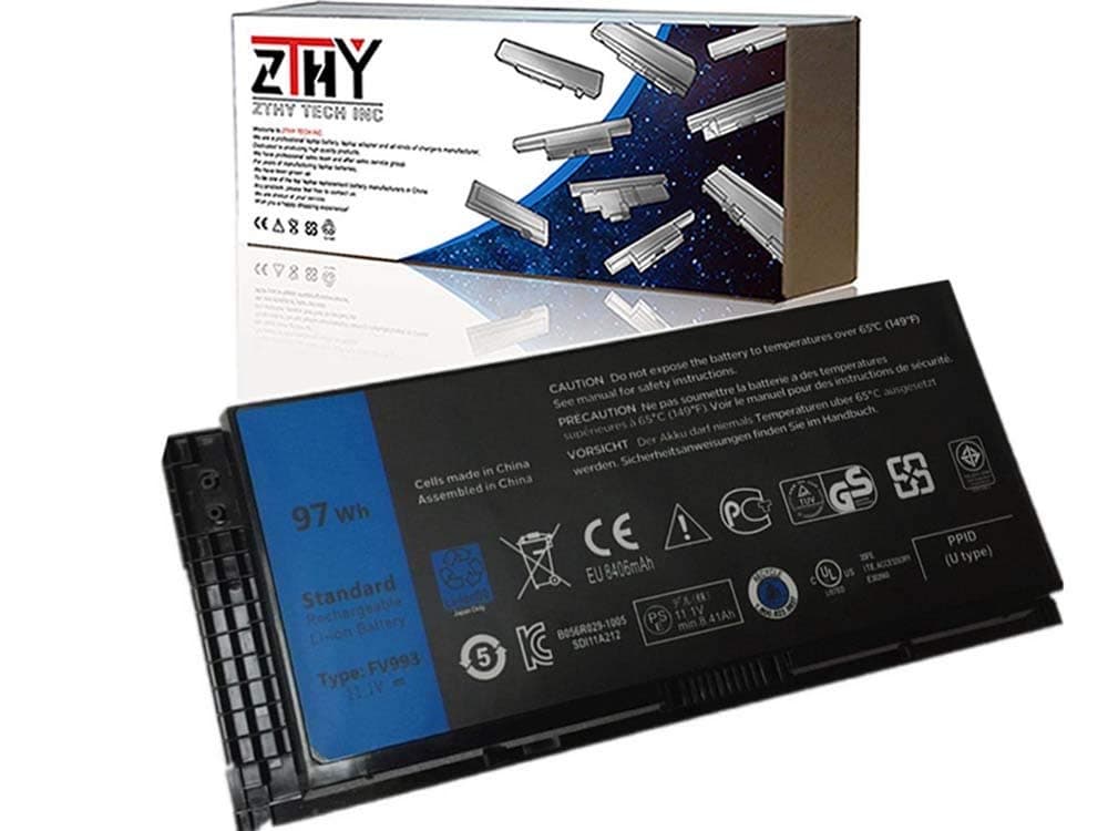 ZTHY 97wh/9cell Laptp Battery for Dell Precision Mobile M4600 M4700 M6600 Workstation 0tn1k5 312-1176 312-1177 331-1465 3djh7 97krm Dp / N 0tn1k5 Dwg4p Fv993 Pg6rc R7pnd Cn-0jhyp2 Jhyp2 312-1178