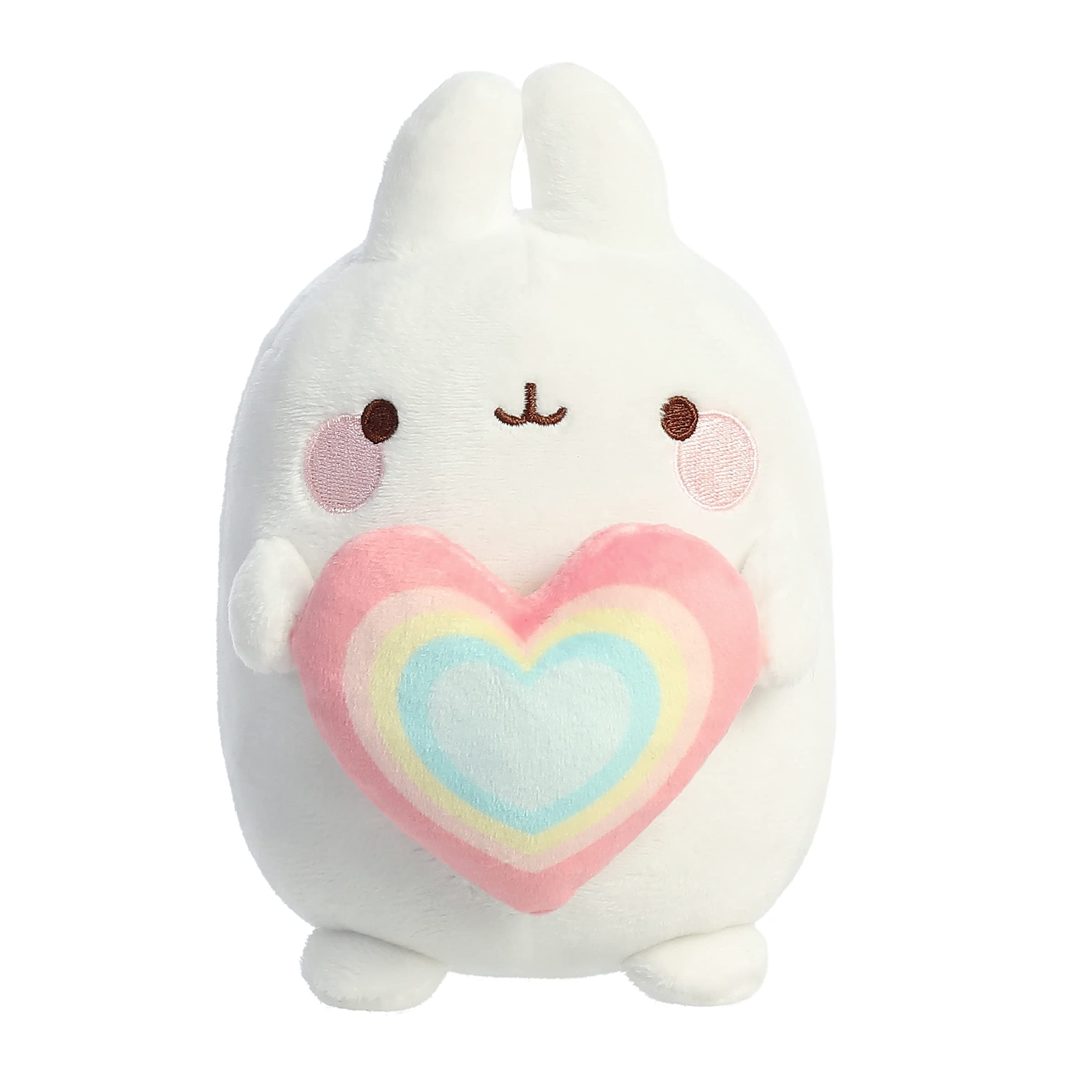 Aurora - Molang - 6" Rainbow Heart Molang
