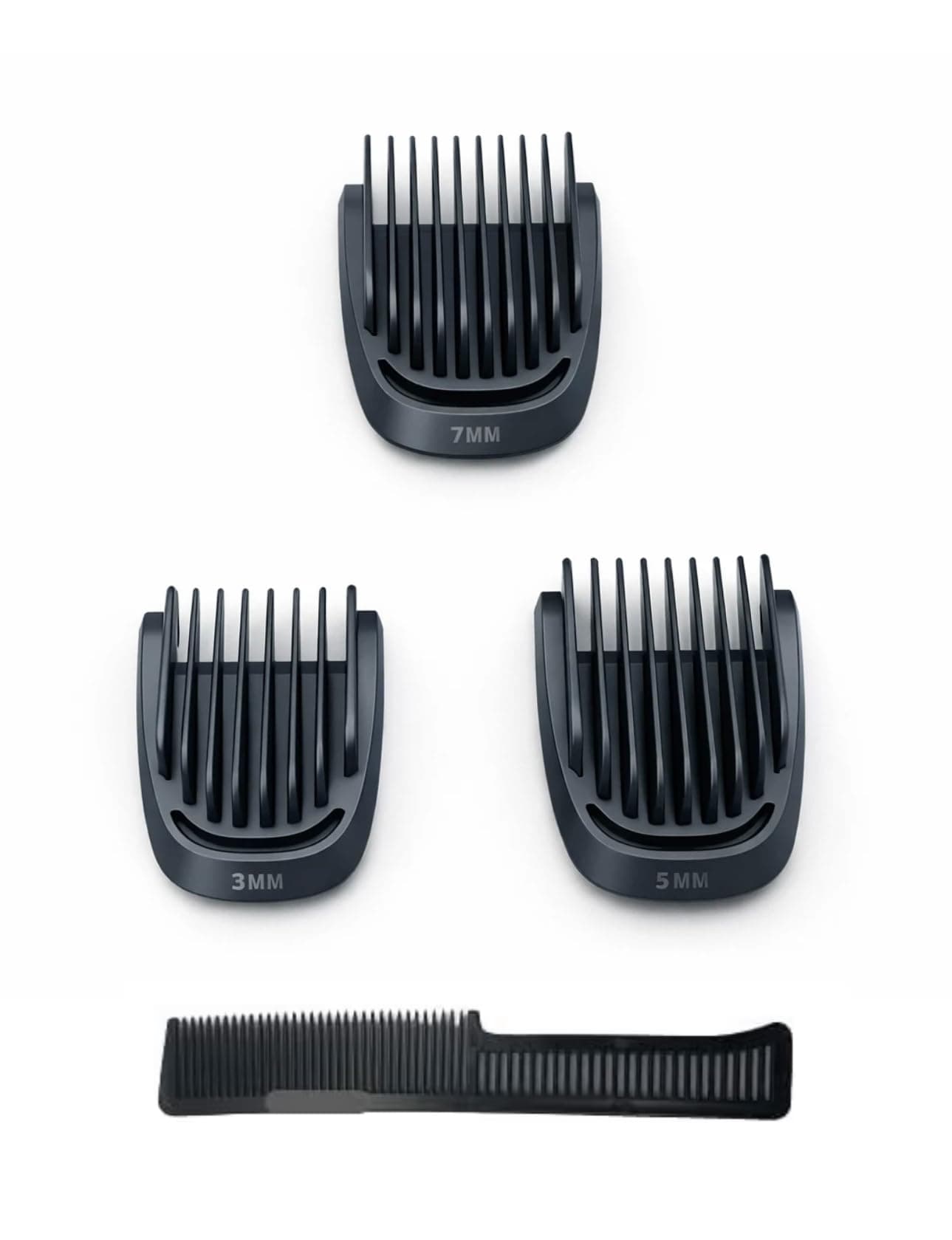 Trimmer Replacement 3 Piece Set (3mm 5mm 7mm) Beard Stubble Blade Guards with Beard Comb for Philips Norelco Multigroom