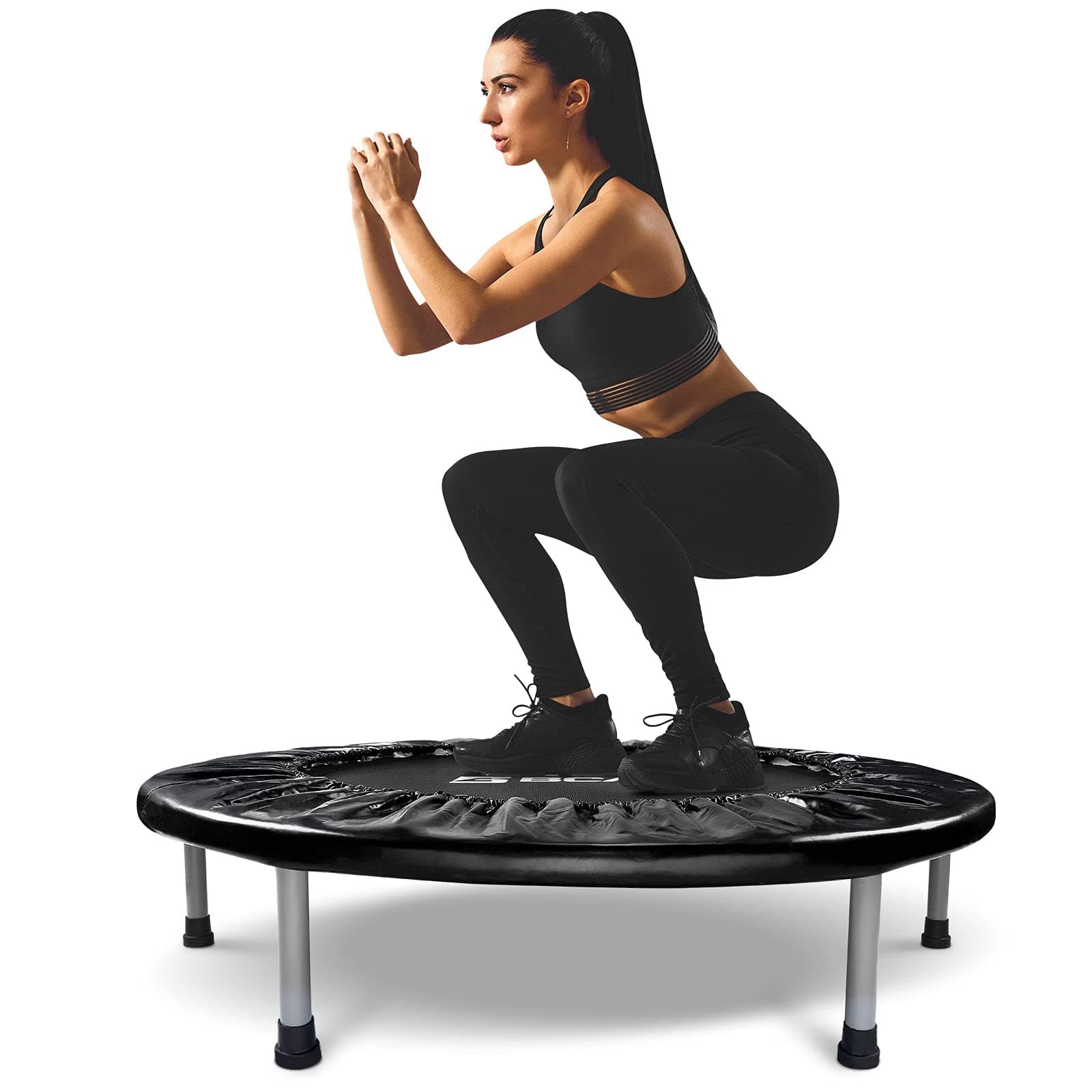BCAN 36/38 Mini Trampoline Rebounder for Adults - Max Load 170lbs/300lbs - Small Exercise Fitness Trampoline for Indoor/Garden Workout