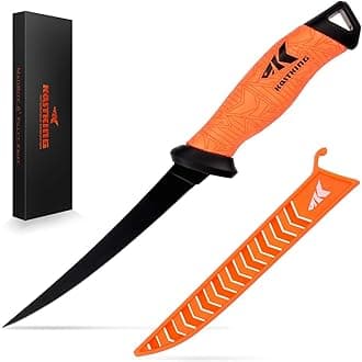 KastKing Speed Demon Pro Fillet Knife - Razor Sharp G4116 German Stainless-Steel Blade, Professional Level Knives for Filleting and Boning, Non-Slip Handles, Includes Protective Sheath