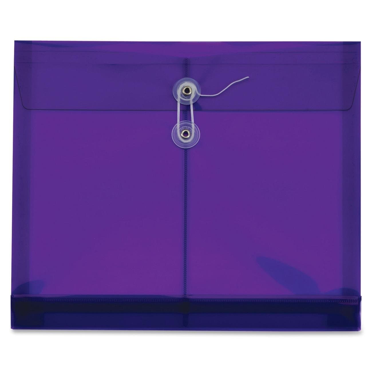 Globe-Weis Globe-Weis/Pendaflex Poly Envelopes, Side Open, 1.25-Inch Expansion, Letter Size, Purple, 5 Envelopes Per Pack (84524GW)