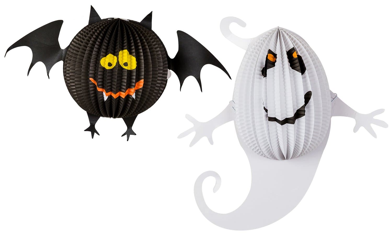 Partay Shenanigans 6 Pack Halloween Ghost and Bat Paper Decorating Lanterns
