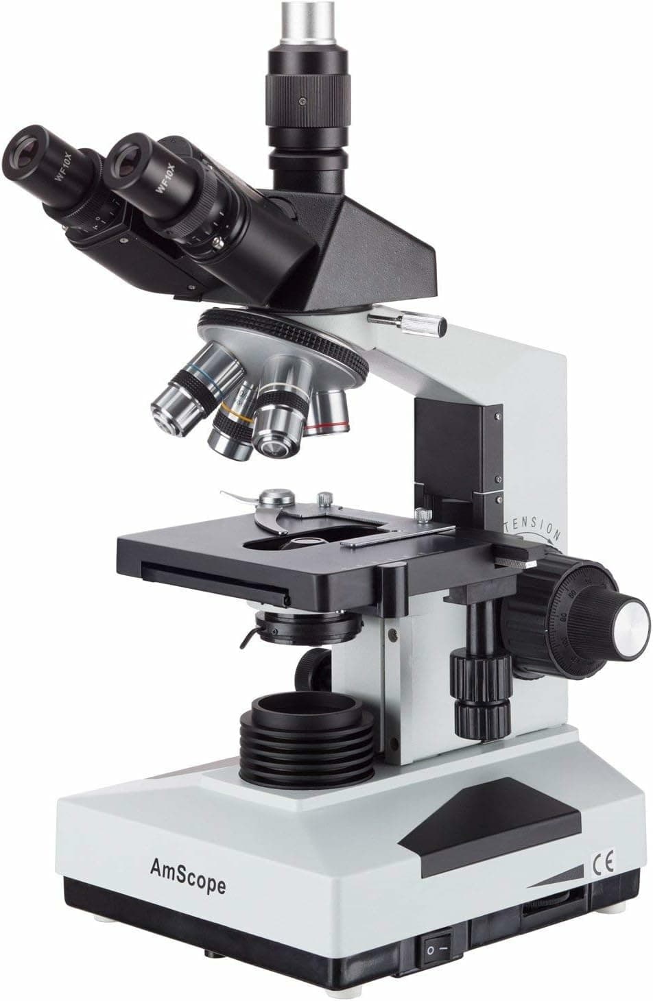 T490B Compound Trinocular Microscope, 40X-2000X Magnification, Halogen Light, Abbe Condenser, 2-Layer Mechanical Stage, High-Resolution Optics, Awarded No. 6 Among The Top 10 Microscopes 2016