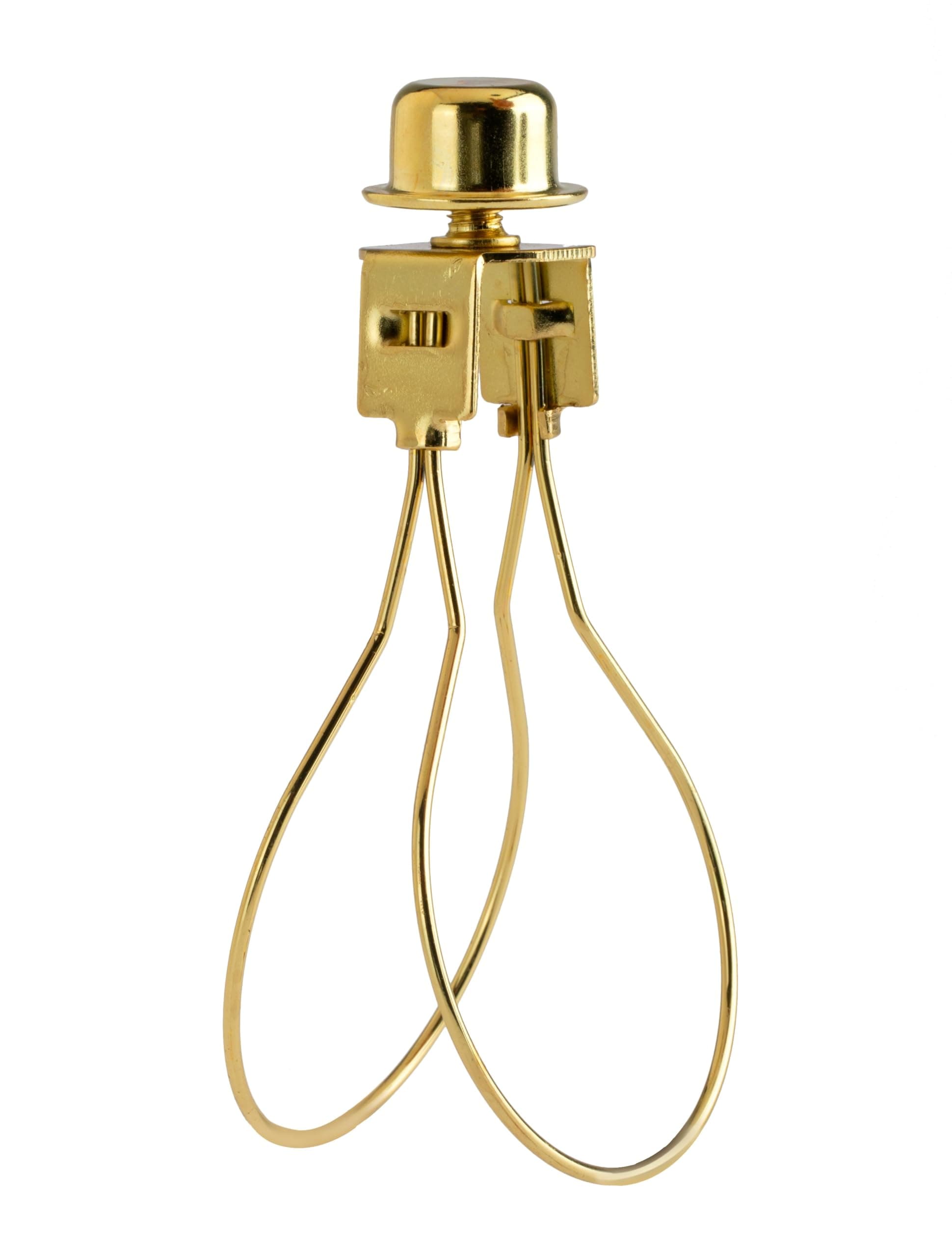Creative Hobbies® Lamp Shade Light Bulb Clip Adapter Clip on with Shade Attaching Finial Top - Gold