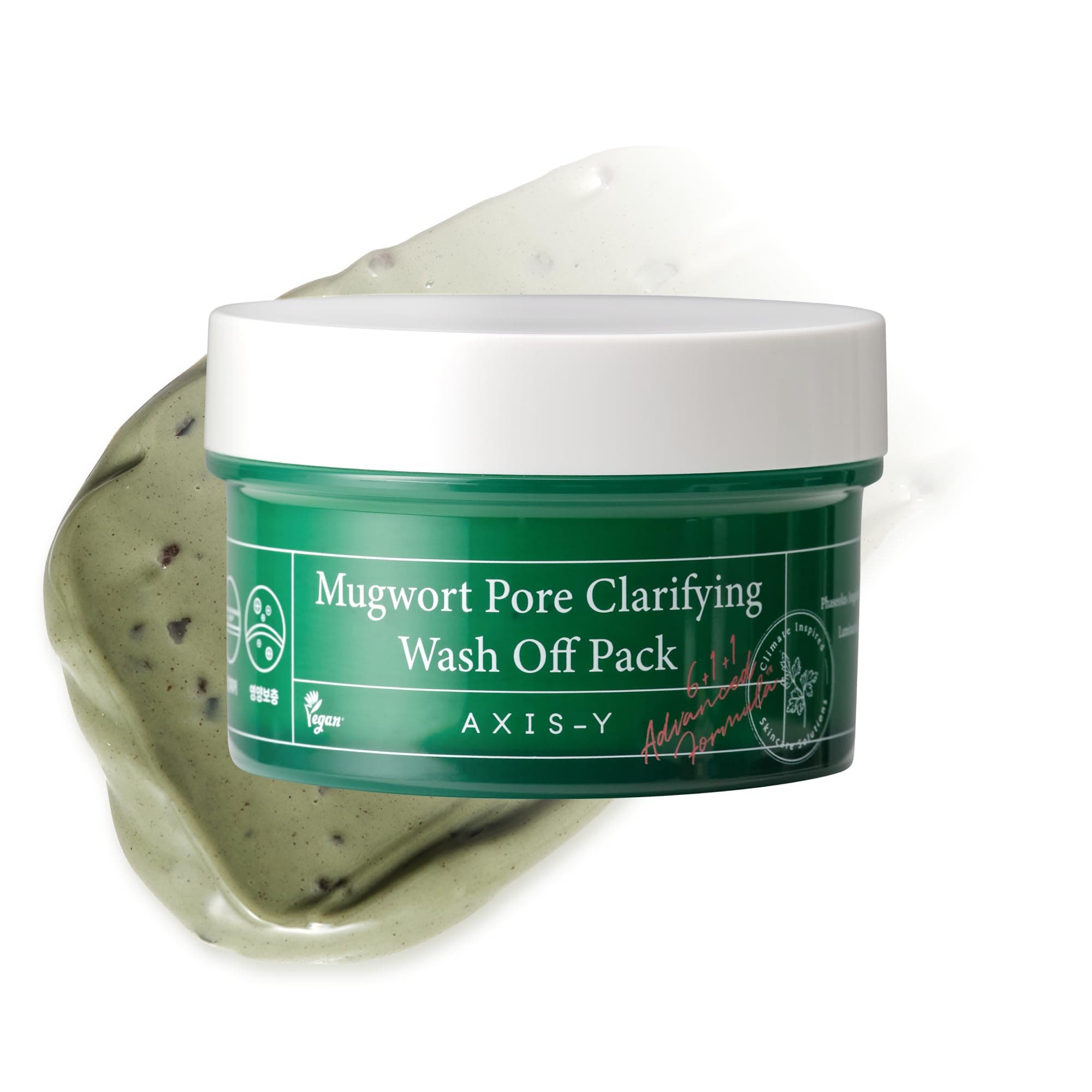 Mugwort Pore Clarifying Wash Off Pack - Face Exfoliator Targets Clogged Pores, Whitehead & Blackhead Remover - Vegan Korean Skin Care Glass Skin Clay Mask (3.38 fl. oz.)