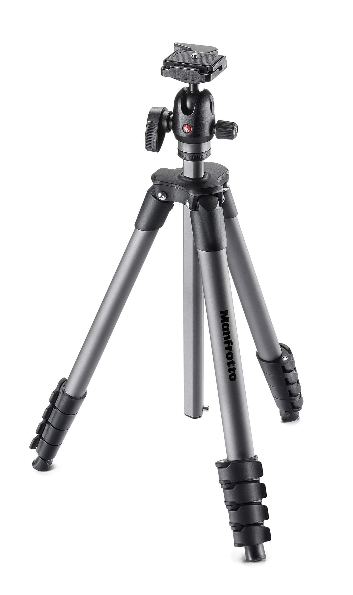 Manfrotto Compact Advanced Aluminum 5-Section Tripod Kit with Ball Head, Black (MKCOMPACTADVBH)