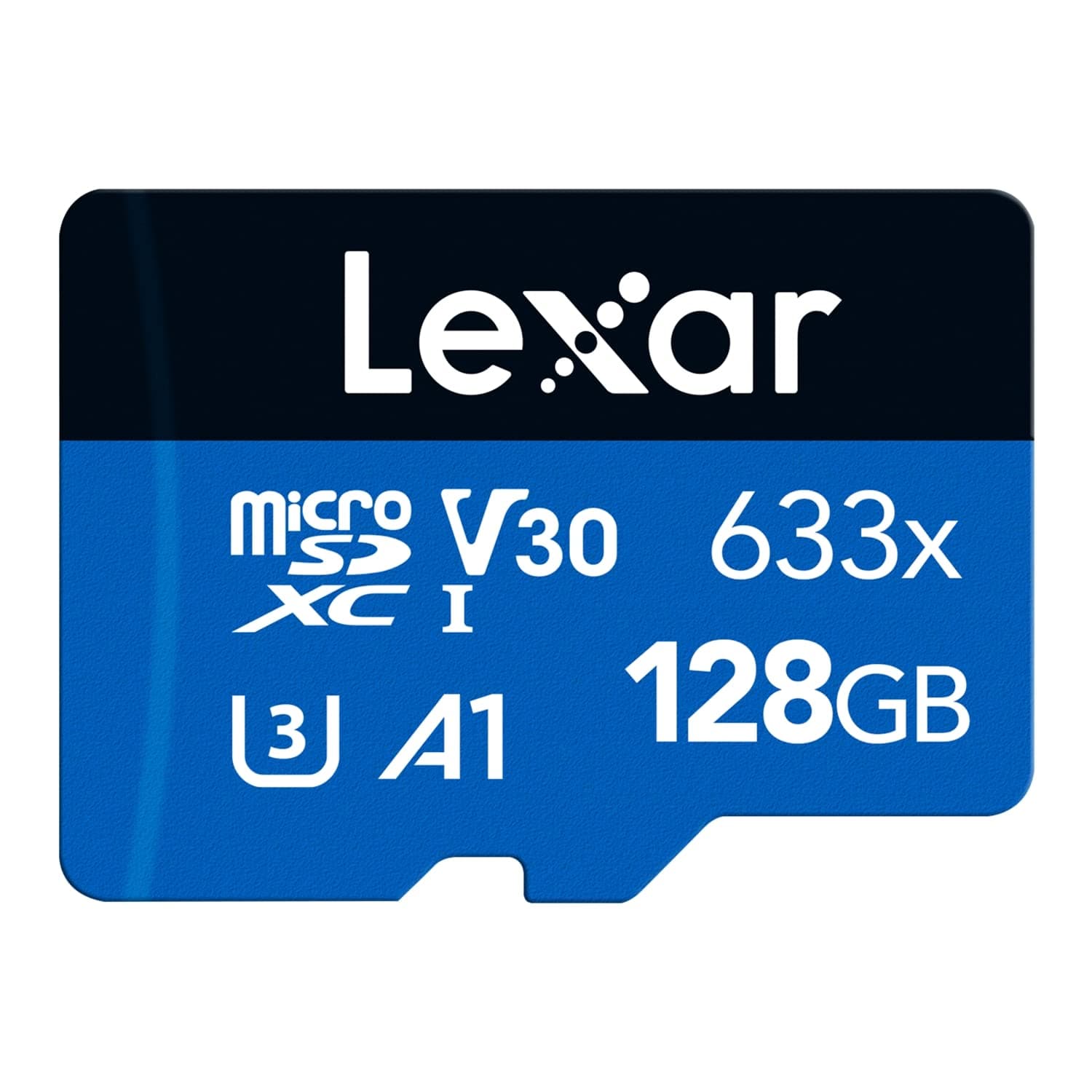 Lexar 128GB Micro SD Card, microSDXC UHS-I Card + SD Adapter, microSD Memory Card up to 100MB/s Read, A1, Class 10, U3, V30, TF Card for Smartphones/Tablets/IP Cameras