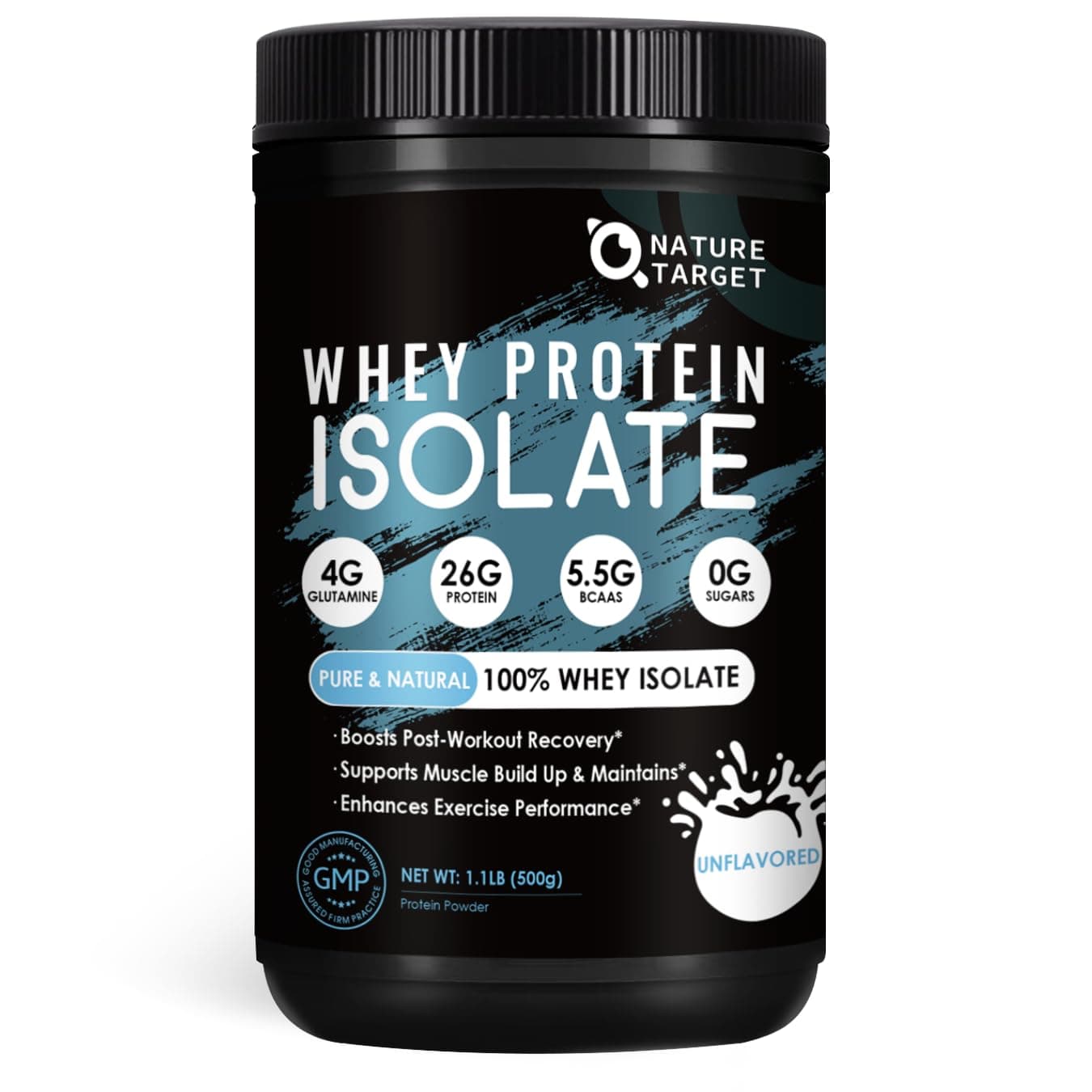 Unflavored Whey Protein Isolate - 26g Protein, 0g Sugar, Keto Friendly - No rBGH, Grass Fed - Perfect for Coffee, Baking & Smoothies - 1.10 LB (16 Servings)