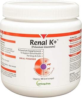 Renal K+ (Potassium Gluconate) Potassium Supplement Powder for Dogs and Cats, 3.5oz