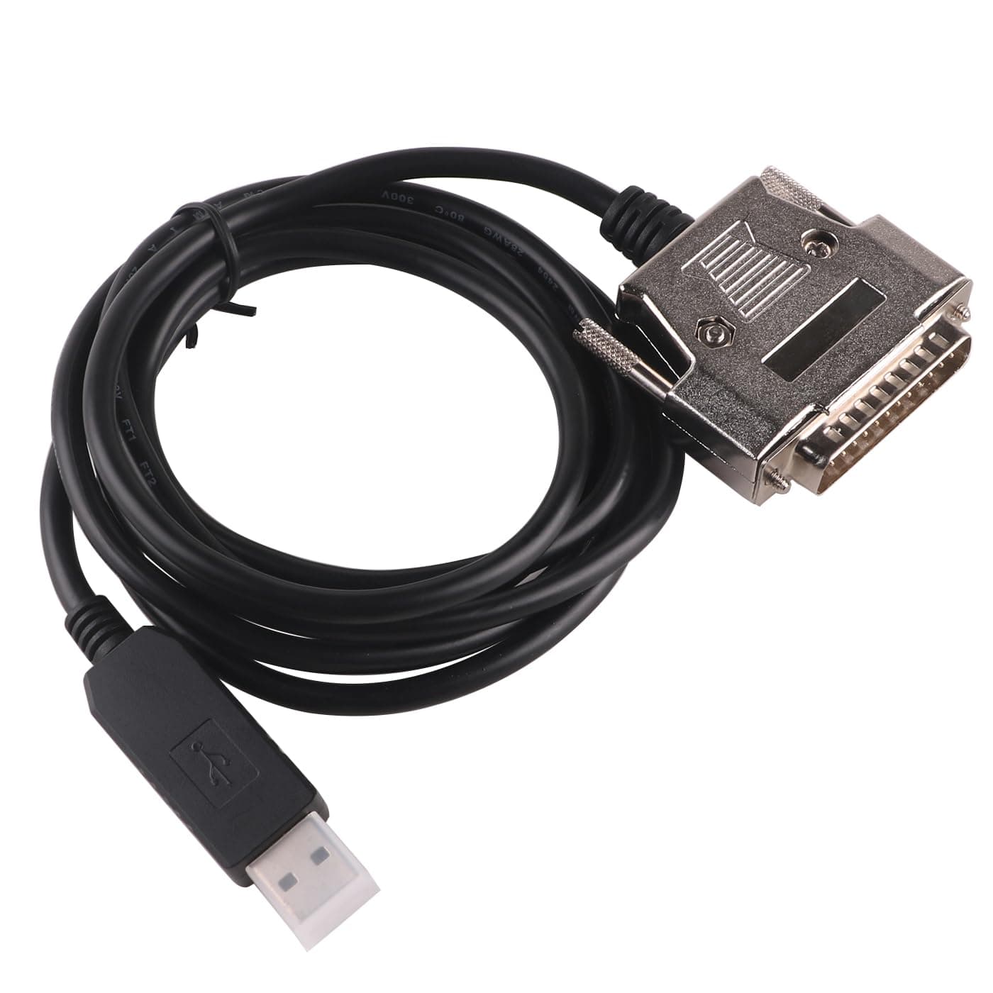 Usangreen USB to DB25 Male Programming Cable for Fanuc 15 16 18 21 Series RS232 Serial RS232 PC Connect Your Device CNC DNC Software Flow Control CNC-SW-25M