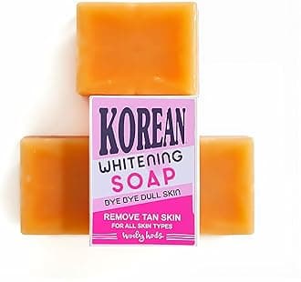 Korean Whitening Soap - Bye Bye Dull Skin, Remove Tanning-Soap Natural & Nourishing,Gentle Cleanse & Moisturize with Herbal Extracts