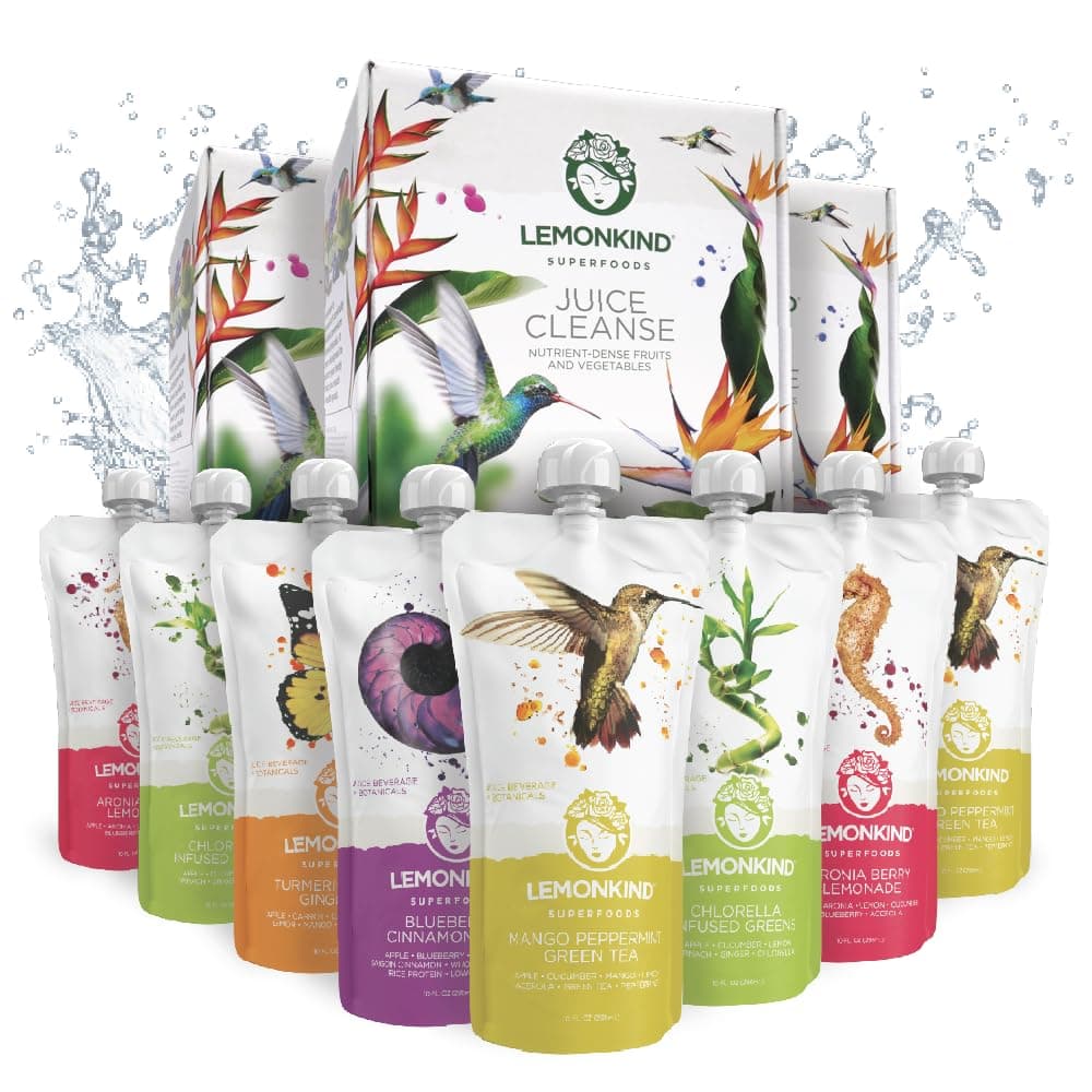 LEMONKIND 3-Day CORE Nutrient-Dense Cleanse: Detox, Boost Energy, Manage Weight, Break Bad Habits - Plant-Based, Non-GMO, Gluten-Free, Pressed, No Concentrates - 24 juices.