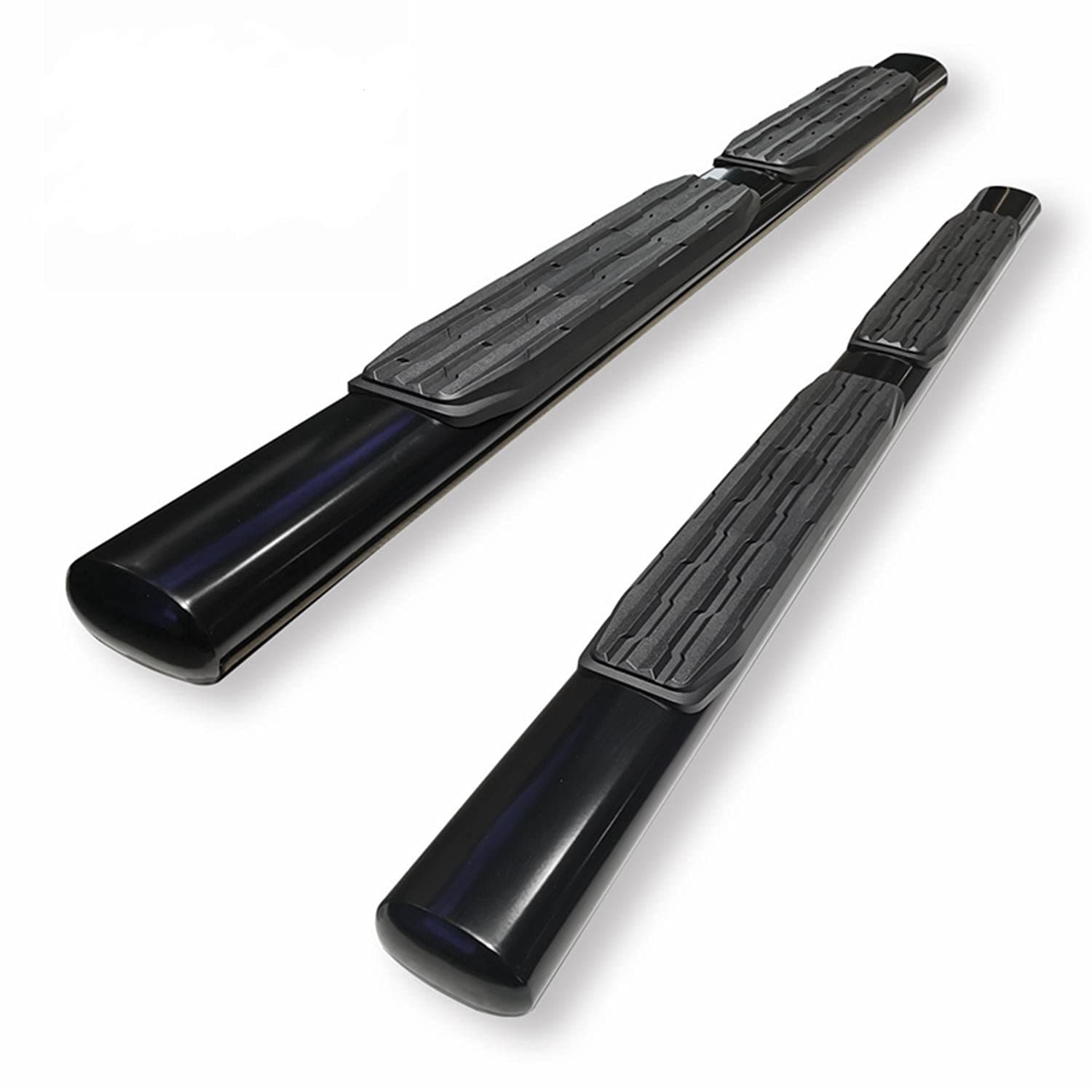 TAC Side Steps Running Boards Fit 2019-2022 Chevy Silverado/GMC Sierra 1500 | 2020-2022 Silverado/Sierra 2500 3500 Crew Cab Truck Pickup 5" Oval Black Side Bars Step Rails Nerf Bars (2 pcs)