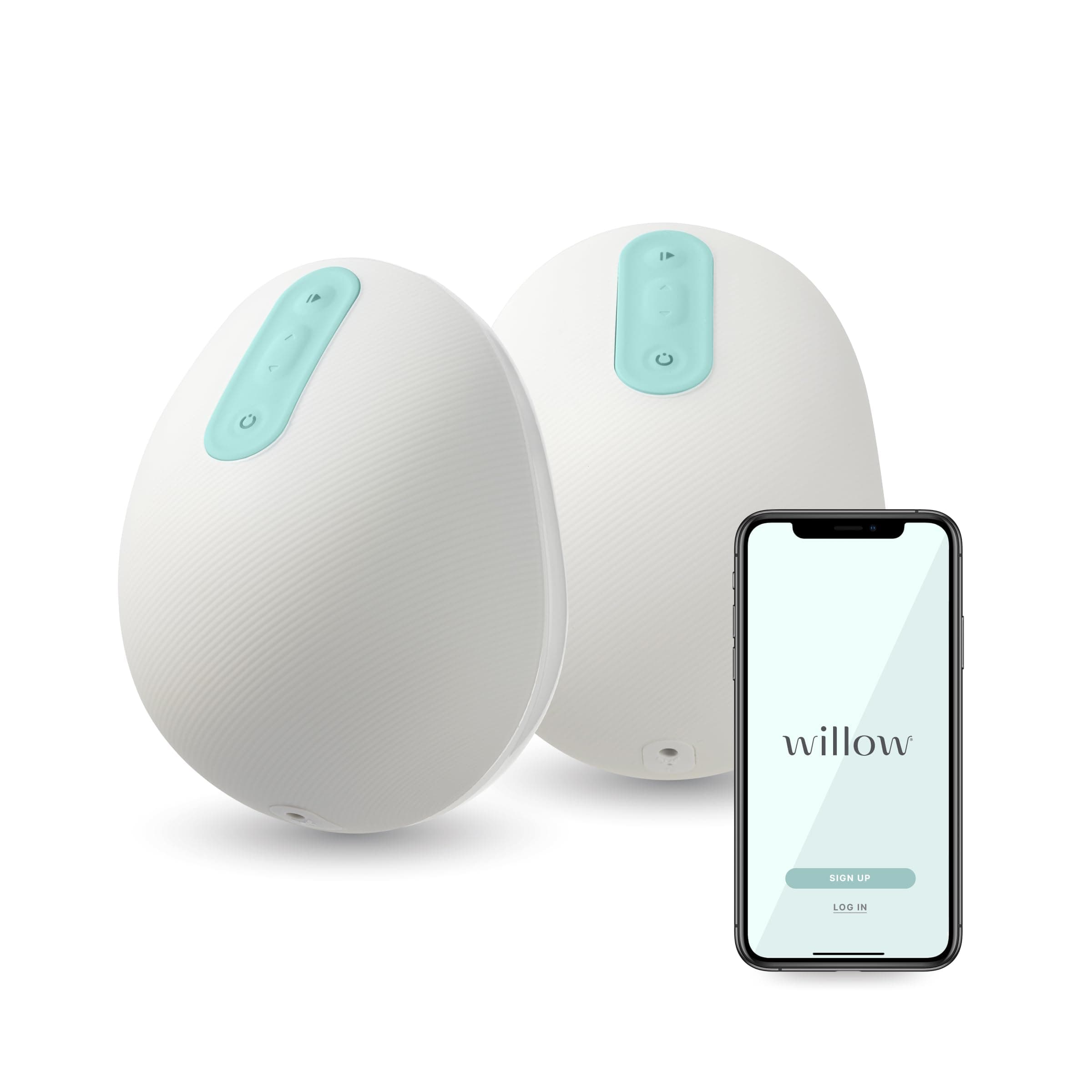 24 mm. The portable breast pump, White