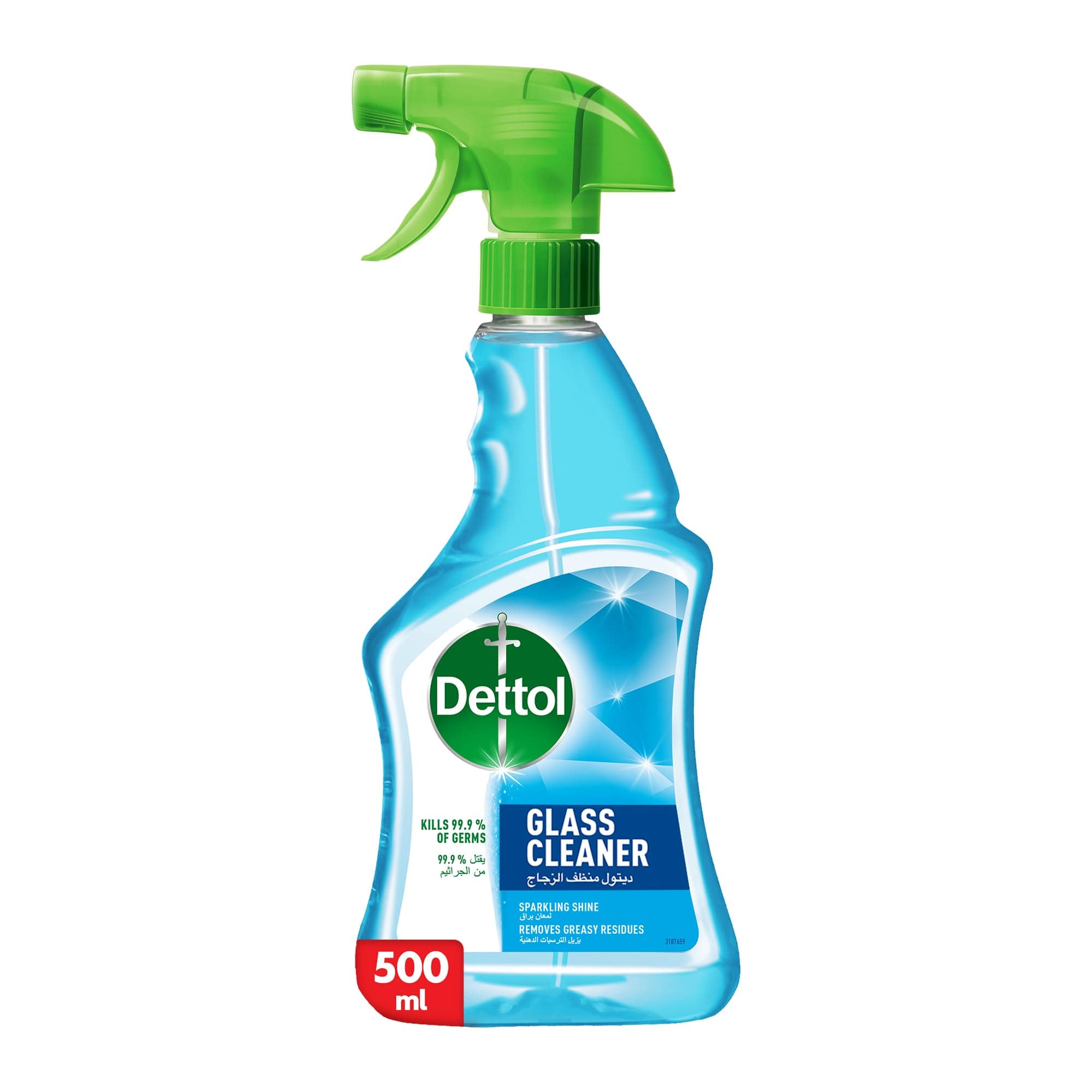 Dettol Glass Cleaner Spray Bottle, 500 ml