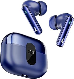 Boat Airdopes 121 Pro Plus,100H Battery,4Mics ENx,Low Latency,Fast Charge, LED Display, Stream Ad Free Music via App Support, Bluetooth in Ear Earbuds, TWS Ear Buds Wireless Earphones with mic (Blue)