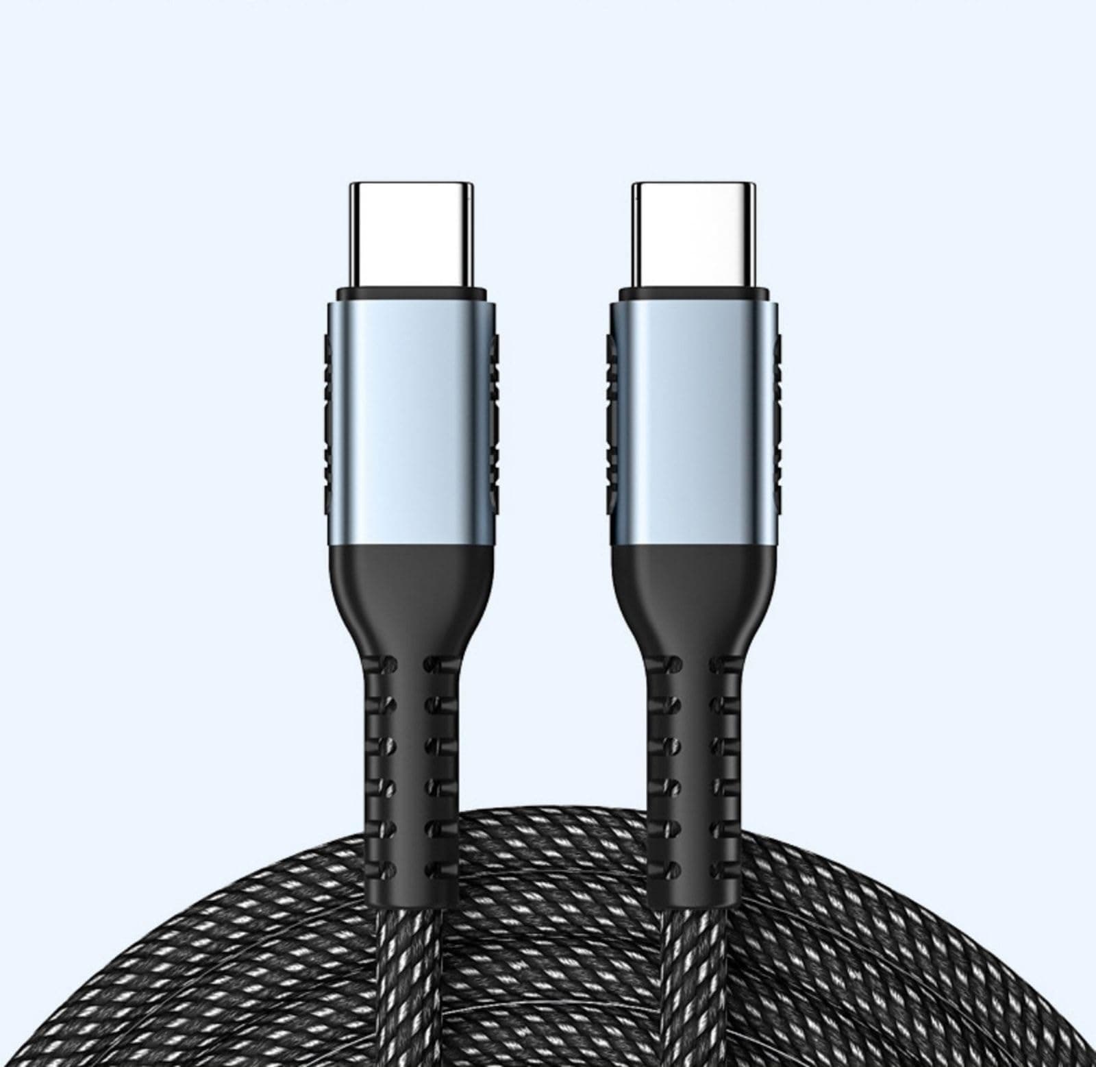 6.5ft Universal 240W Charging Cable Type C Nylon Braided USB Cable 5A Fast Charger Cable Compatible With Samsung/iPhone/Huawei/iPad and More