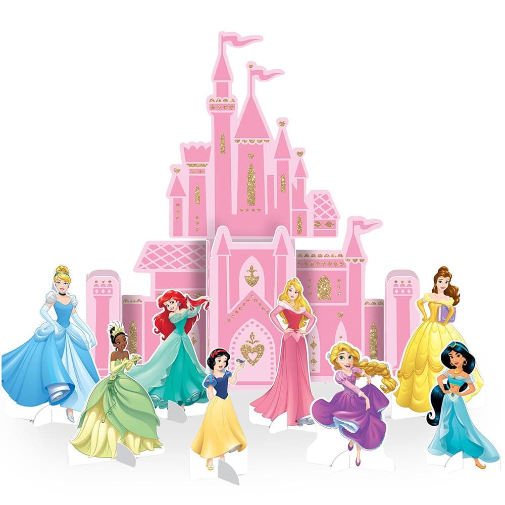 Disney Princess Table Decorating Kit - Enchanting 9 Pc Set (15.75" & 7.5") - Perfect for Birthdays, Celebrations & Magical Parties