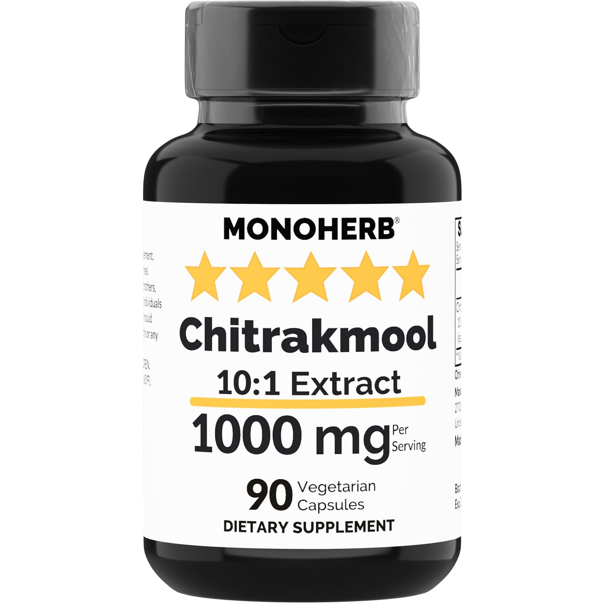 MONOHERB Chitrakmool Extract 1000 mg - 90 Vegetarian Capsules