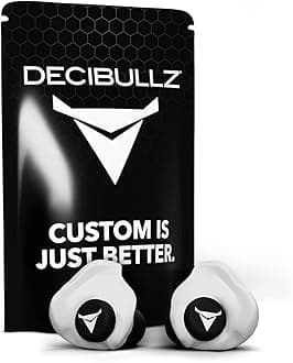 – 25-Decibel Noise-Reduction Earplugs for Hearing Protection, Custom-Molded Reusable Earplugs for Noise Sensitivity & Flights, White