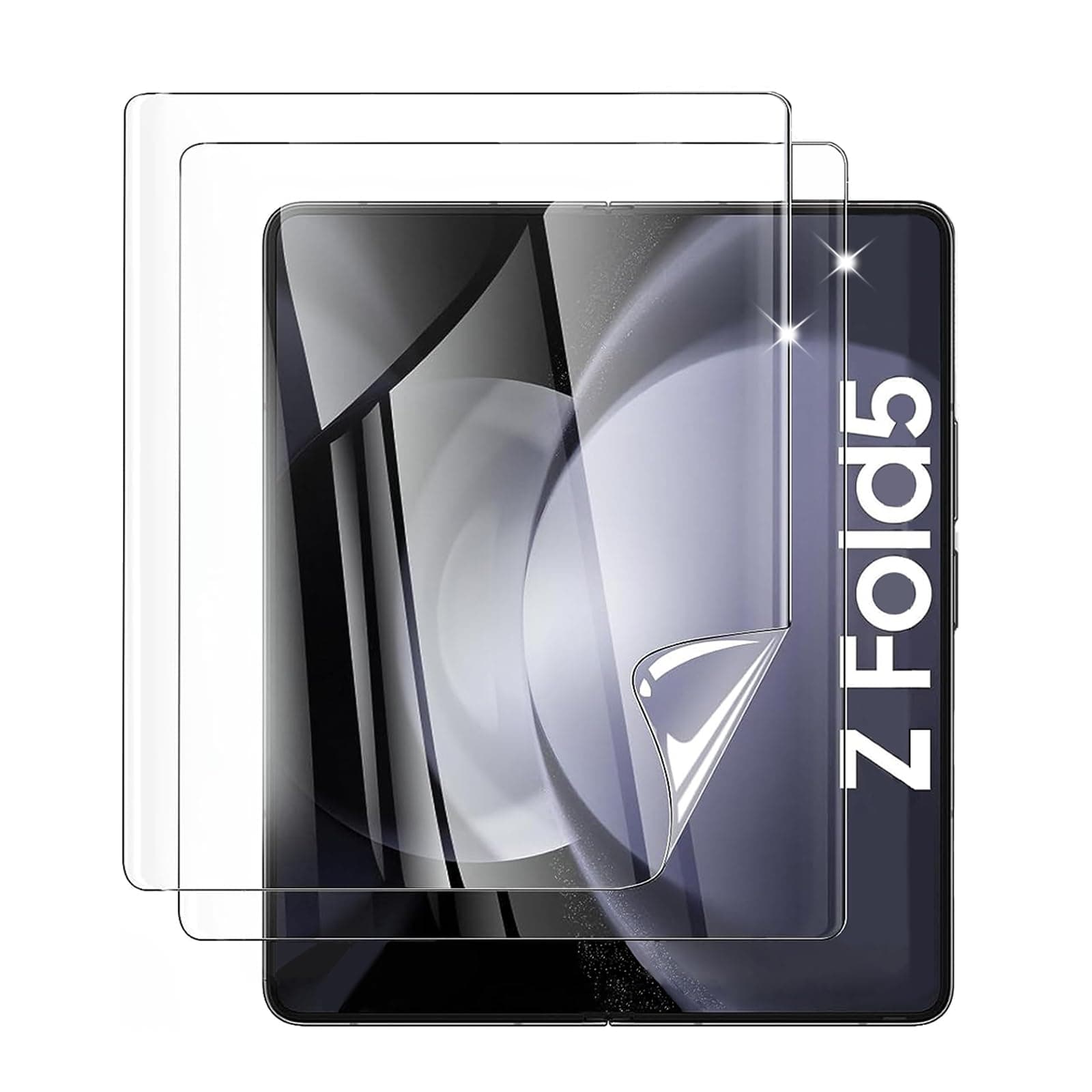 for Samsung Galaxy Z Fold 5 Screen Protector [Not Glass], Clear Flexible Inner Screen Protective TPU Film Full Coverage for Galaxy Z Fold 5 Accessories, 2 Pack