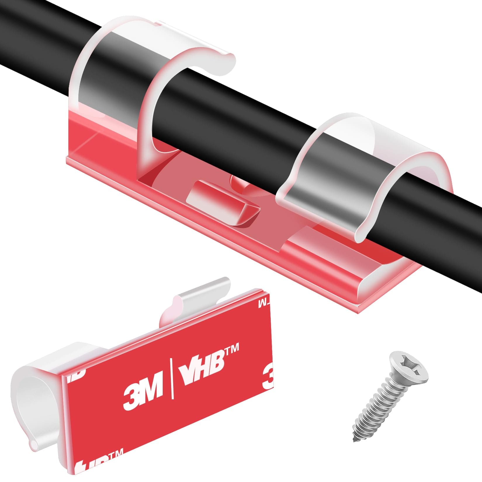 Medium Clear Cable Clips