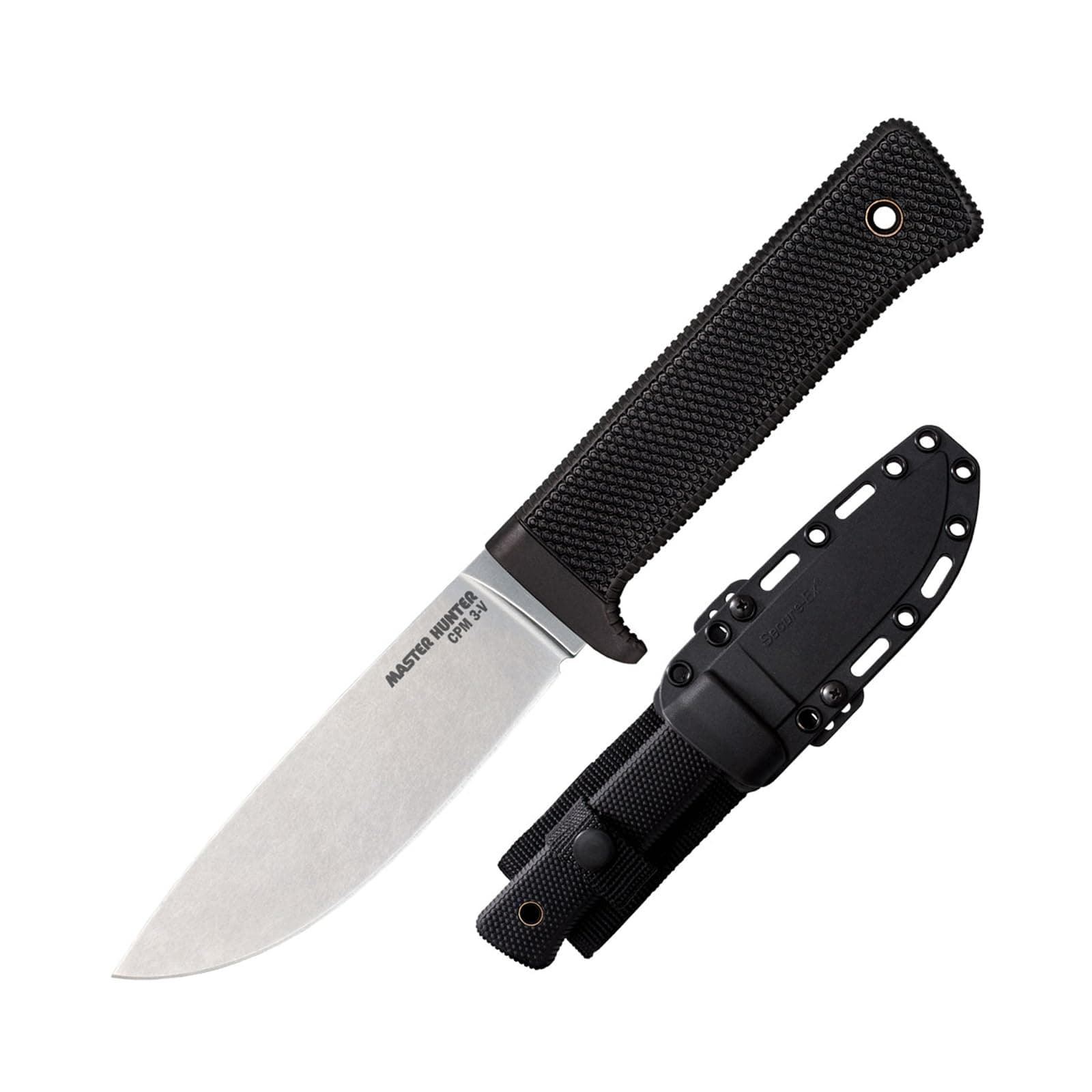 Master Hunter 4.5" CPM 3V Drop Point Razor-Sharp Blade 4.75" Kray-Ex Handle Hunting Fixed Blade Knife w/Secure-Ex Sheath