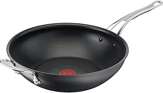 Tefal Jamie Oliver Cook’s Classics Wok Pan, 30cm, Non-Stick, Oven-Safe, Induction, Riveted Handle, Hard Anodised Aluminium, H9128844, Black