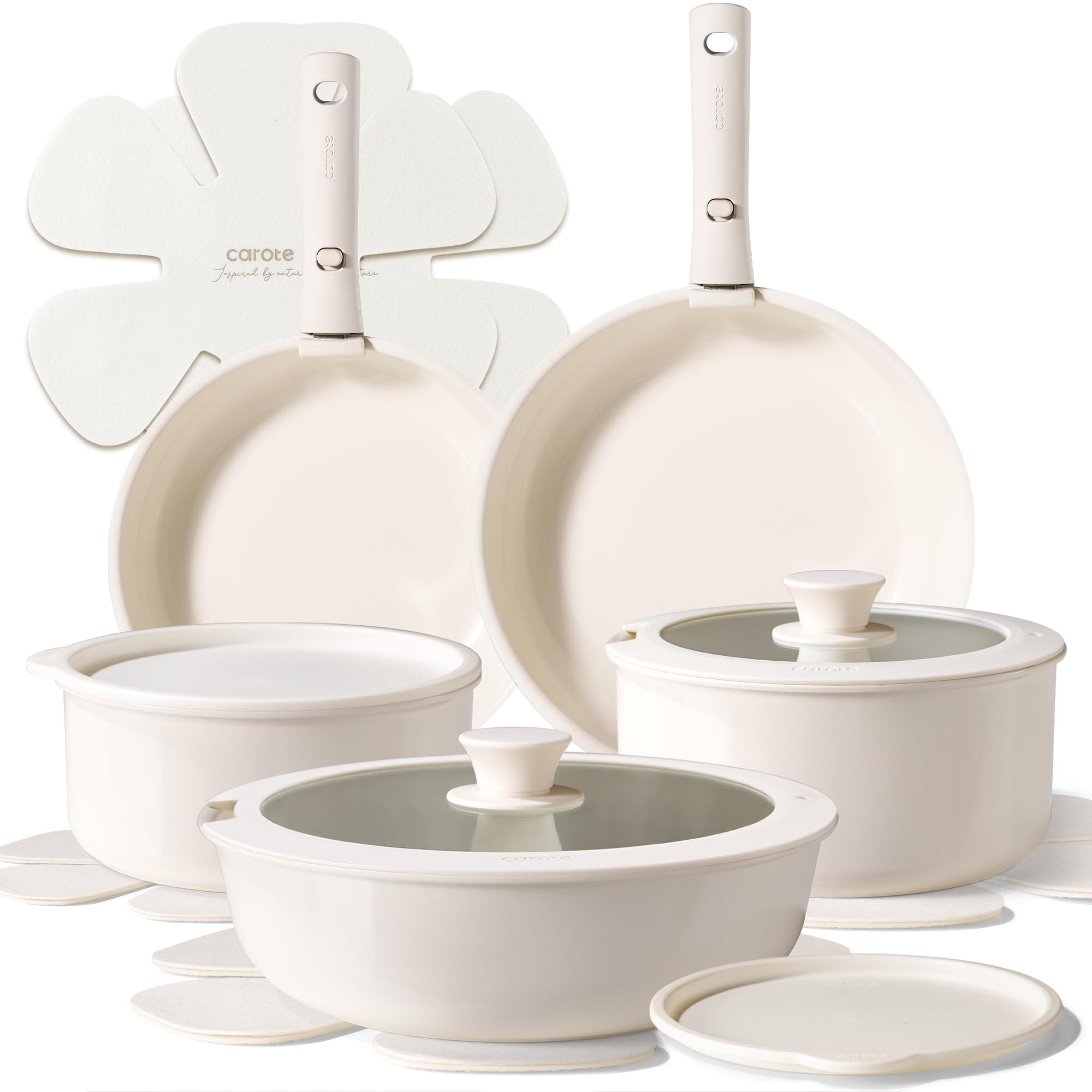 CAROTE カローテ フライパン セット (17点セット-ホワイト)