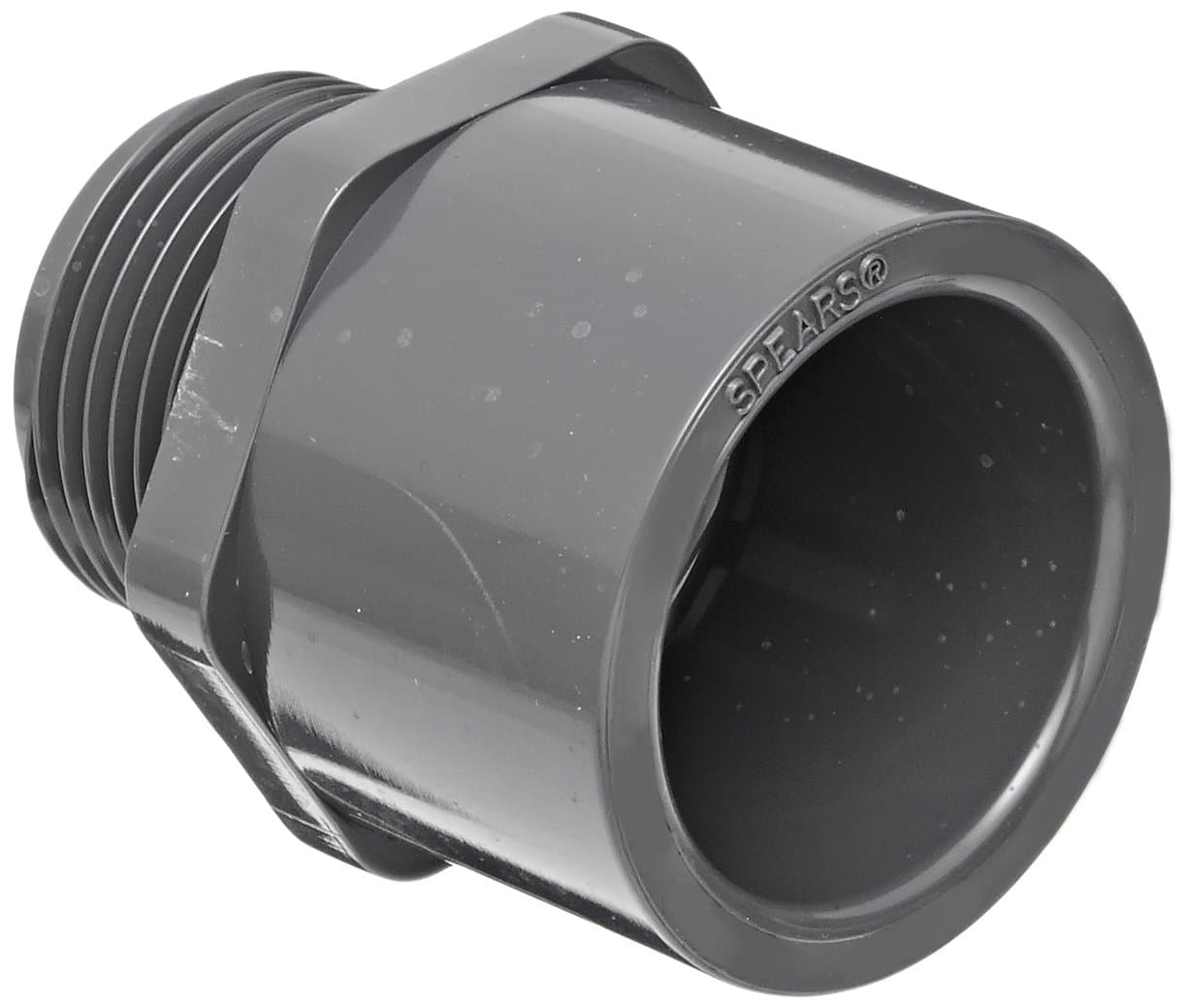 Spears 836 Series PVC Pipe Fitting, Adapter, Schedule 80, 4" Socket x NPT Male
