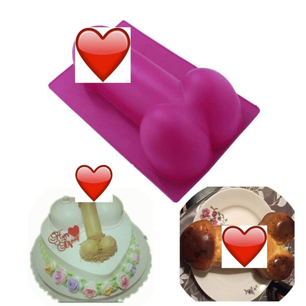 1 Pack Cute Fun New Shaped Large Silicone Cake Soap Chocolate Jelly Candy Mold Ice Cube Tray for Party Tool Set
