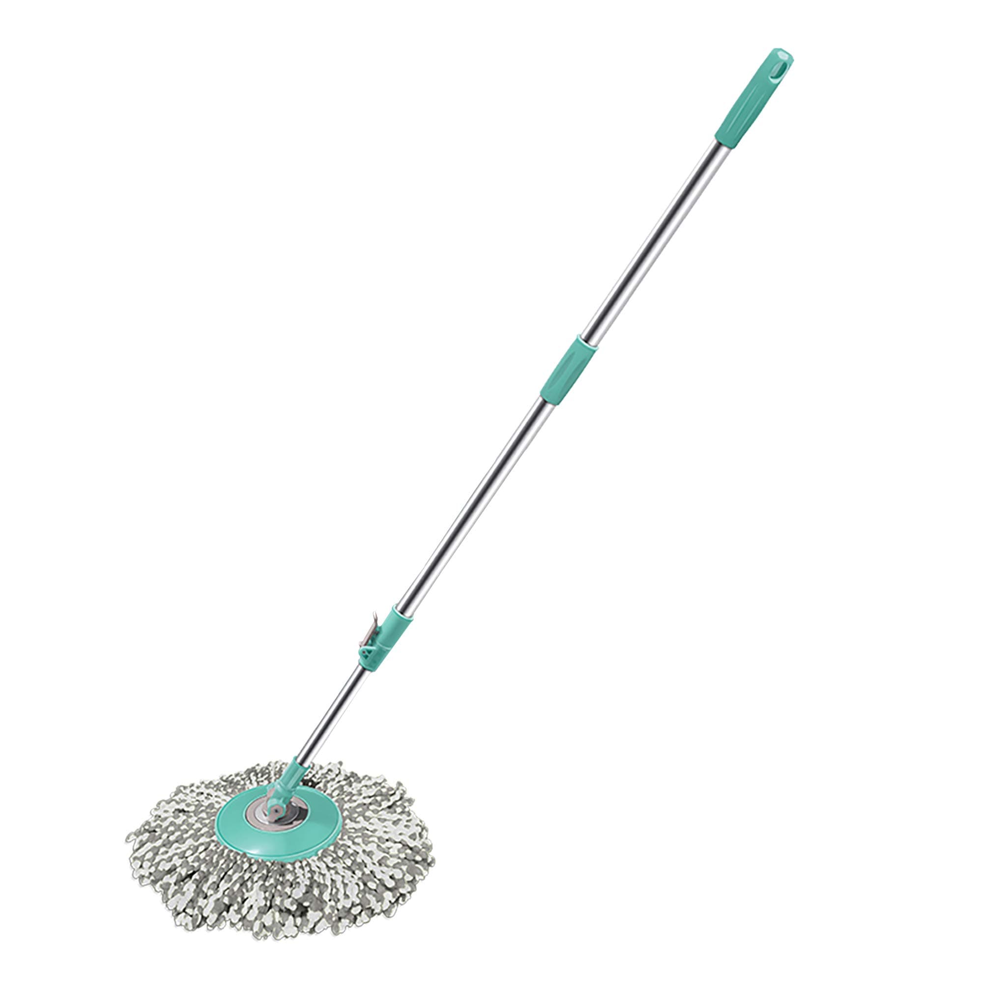 Spotzero By Milton Spin Mop Spares set Handle with Microfibers Refill(Compatible with Prime, E-elite, Classic, Ace Mops) Aqua Green