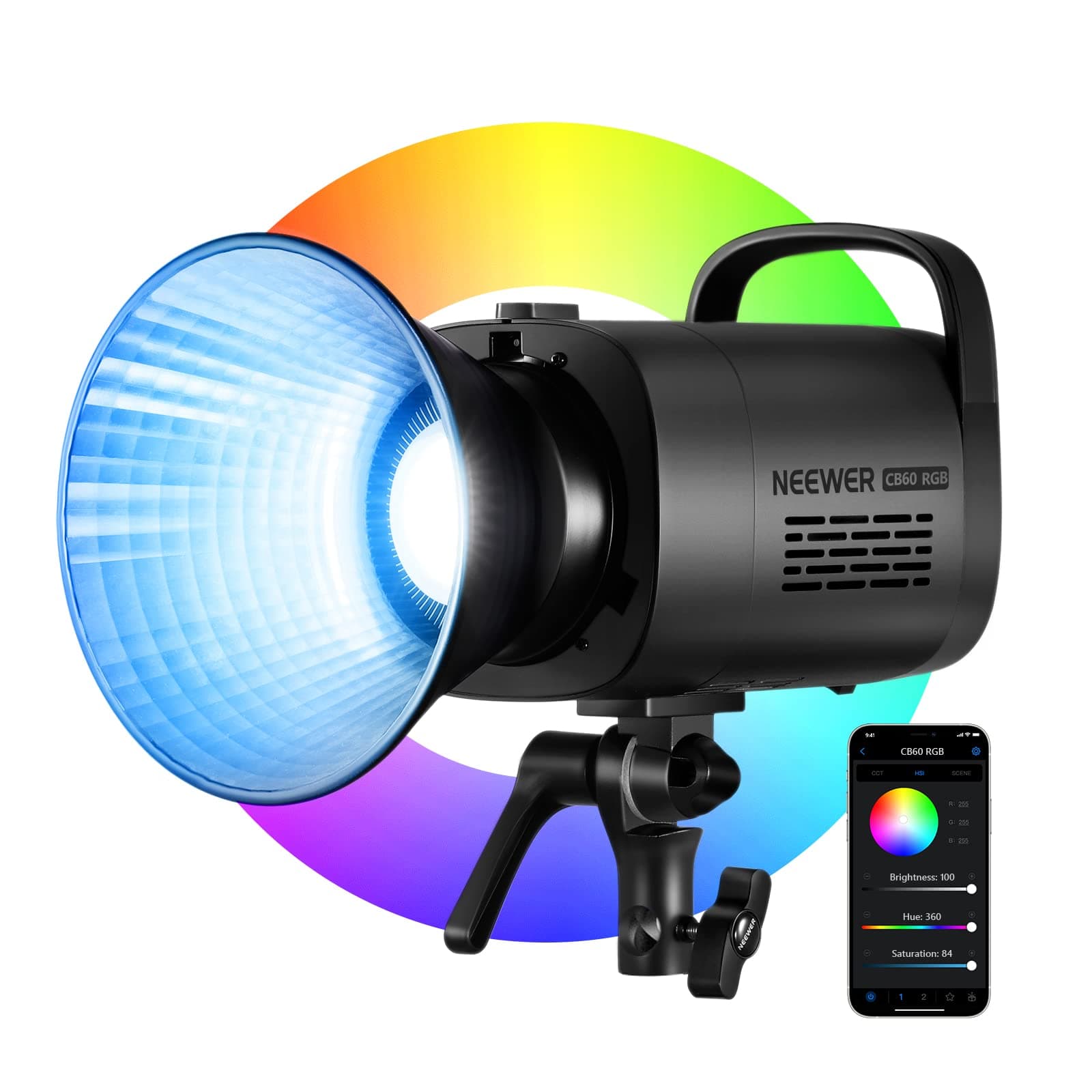 LED Video Light Bowens Mount RGB CB60 70W