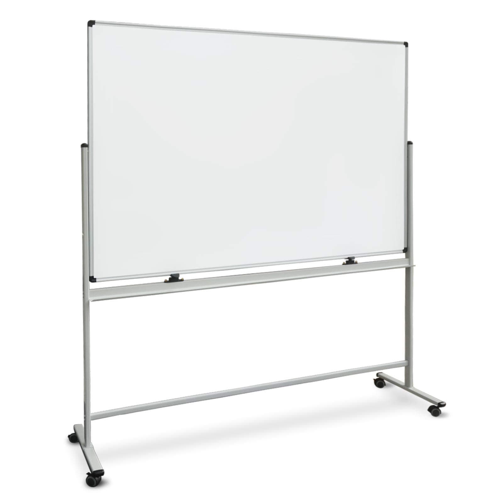Master Of Boards Mobile Rolling White Board – 360° Rotating Double-Sided Mobile Dry Erase Board with Portable White Board Stand | 72" x 48"