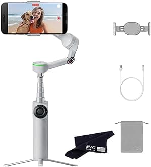 Insta360 Flow 2 Pro Grey - AI-Powered Smartphone Stabilizer, Auto Tracking Phone Gimbal, 200+ App Tracking with Apple DockKit, 3-Axis Stabilization, Built-in Tripod/Selfie Stick, Portable & Foldable