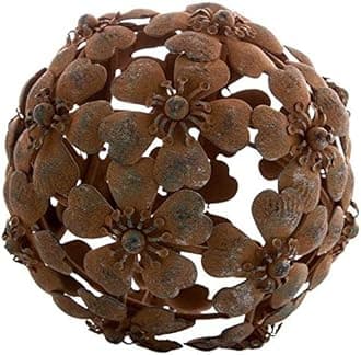 EverydecorMetal Decorative Sphere for Home Decor - Antique Brown, Hand Painted, Modern Decorative Balls for Living Room, Bedroom, Kitchen, Bathroom, Office - Table Decorative Orbs for Centerpiece