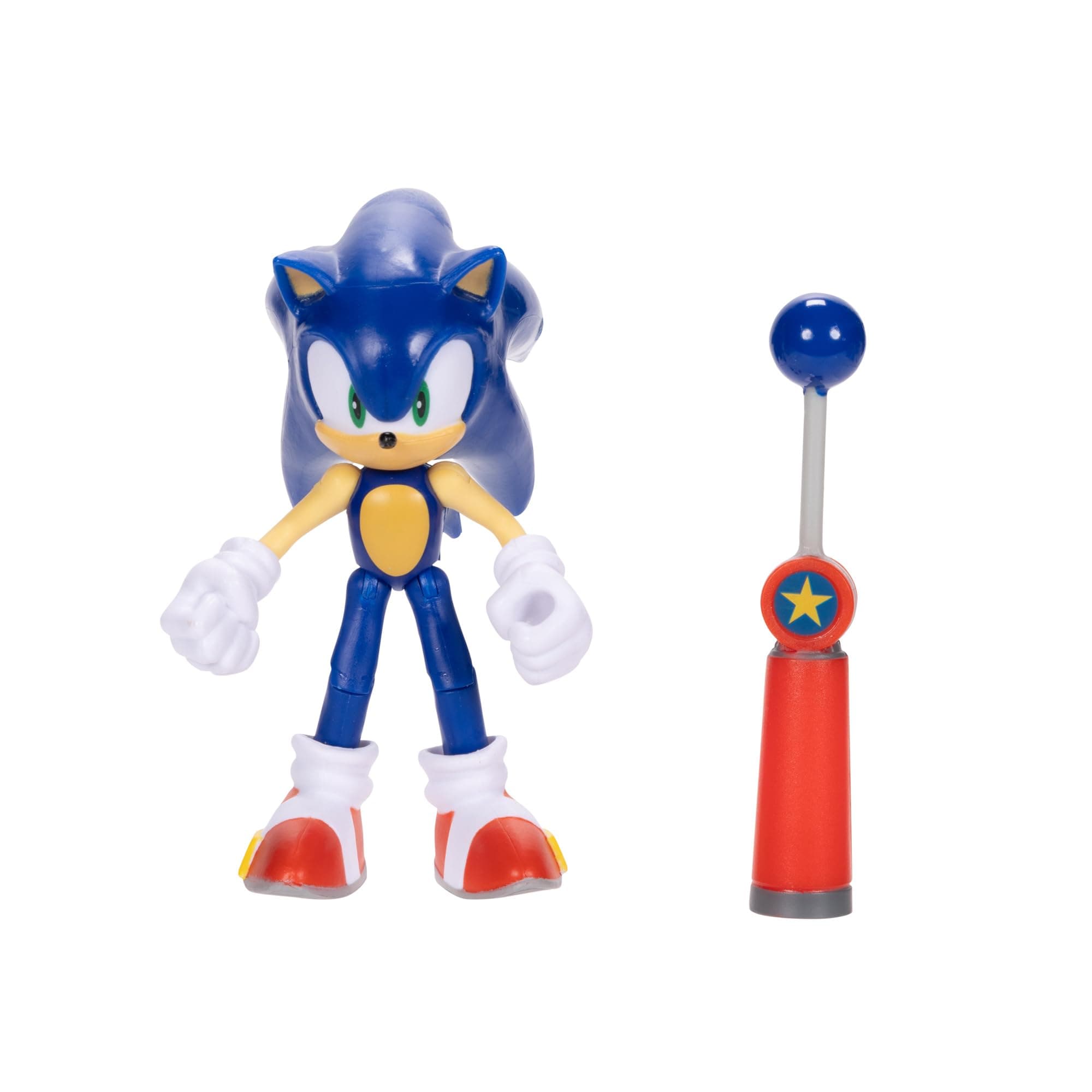 Sonic the Hedgehog 4" Sonic Action Figure with Blue Checkpoint Accessories Ages 3+ (Officially Licensed Sega)