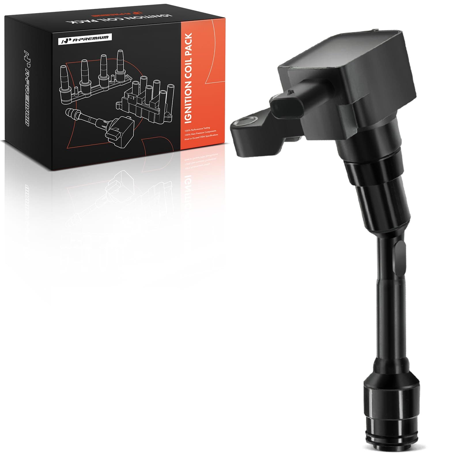 A-Premium Engine Ignition Coil Pack Compatible with Ford EcoSport 2018-2021, Fiesta 2014-2017, Focus 2015-2018, 1.0L 1.5L