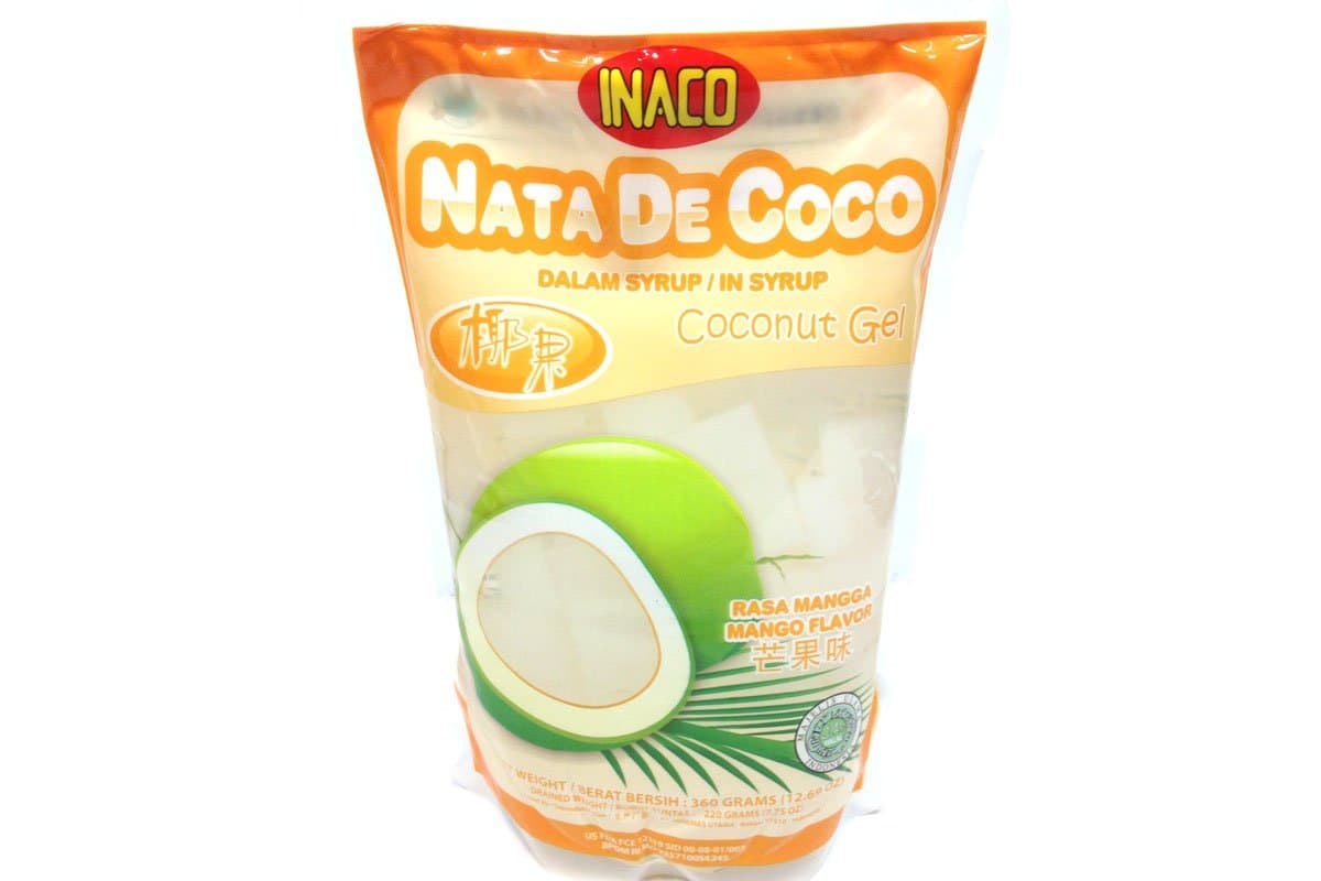 Nata De Coco in Syrup (Mango Flavor) - 12.69oz (Pack of 6)