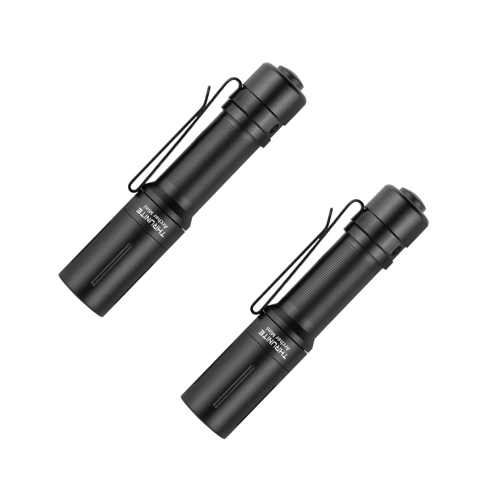 EDC Flashlight Archer Mini, 405 Lumen Tail Switch LED Flashlight, USB C Rechargeable Little Pocket Penlight for Camping, Outdoor, and Emergency - Cool White(2PCS)