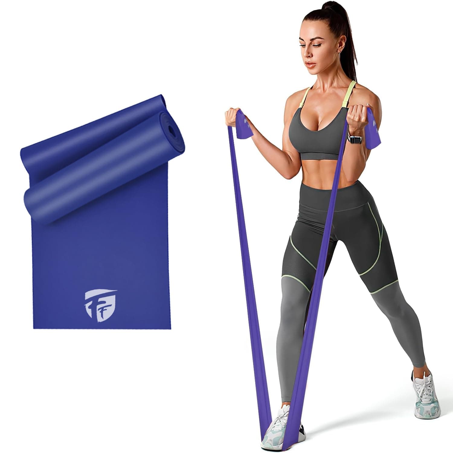 - FirstFit Resistance Loop Bands | Elastic Exercise Band Set | Best Resistant Workout Loops for Booty, Glute, Leg & Thigh Exercising (1.5 Meter Purple) - (20-30 lbs)